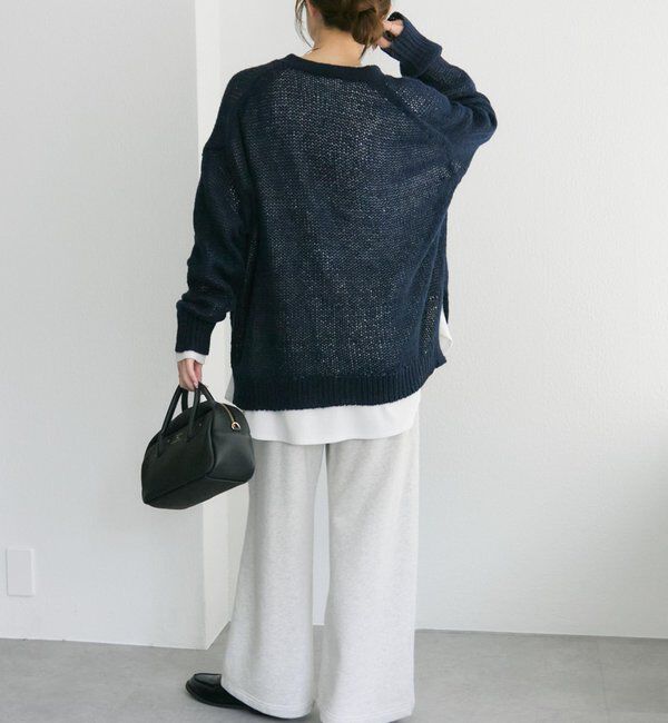  「3Gドロップ天竺ニットVネックカーディガン」|カーディガン|