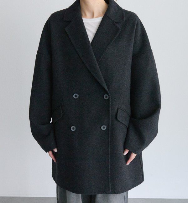  「ハンドメイド風ウール混テーラーコート」|その他|