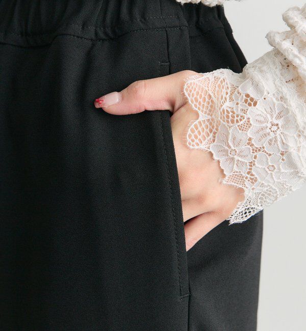  「【Du noir】ストレッチジョーゼットインスリットパンツ」|その他|