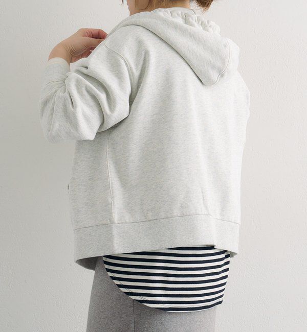  「ダブルジップ裏毛スウェットパーカー」|パーカー|