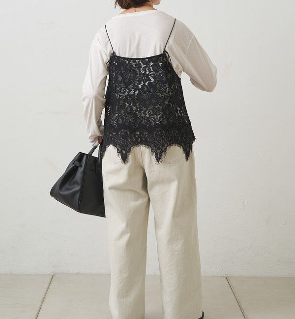  「フラワーモチーフレースキャミ」|キャミソール|