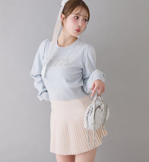  「キラキラビジューロゴニット」|ニット・セーター|