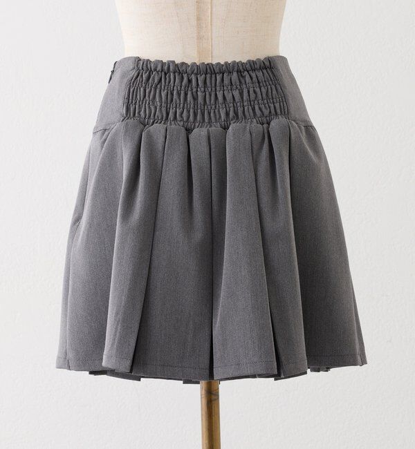  「金ボタンボックスプリーツミニスカート」|スカート|