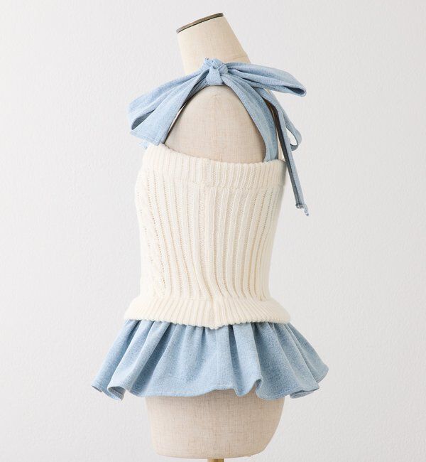  「【Denim Collection】肩リボンビスチェ」|シャツ・ブラウス|