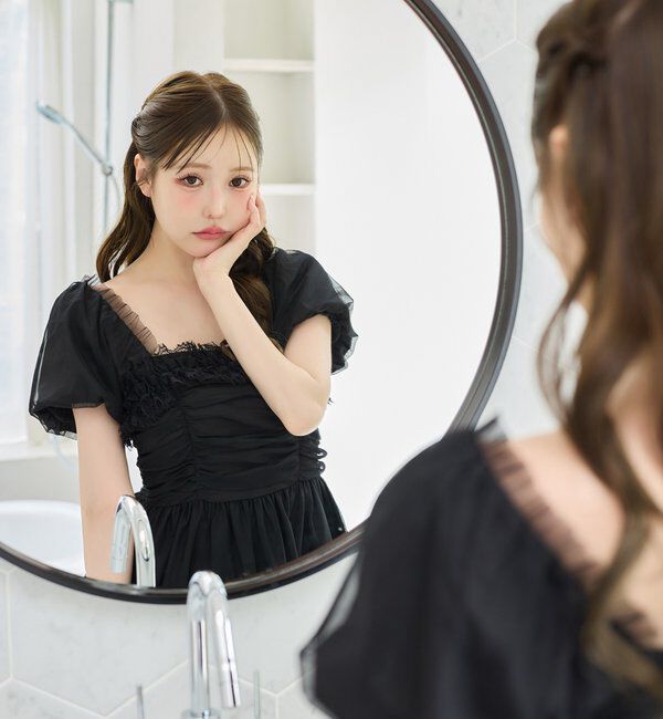  「【Tulle Collection】ティアードミニワンピース」|ワンピース|