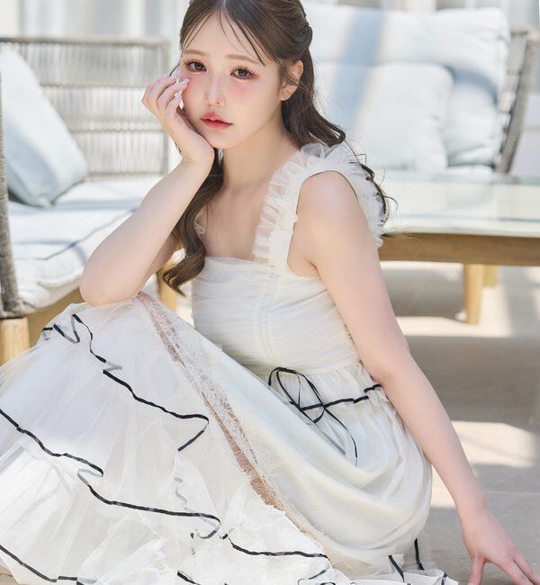  「【Tulle Collection】チュールロングスカート」|スカート|