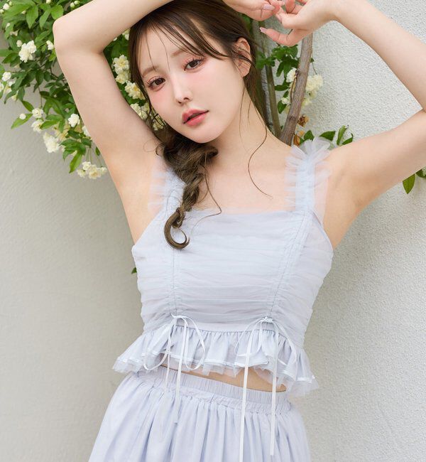  「【Tulle Collection】チュールロングスカート」|スカート|