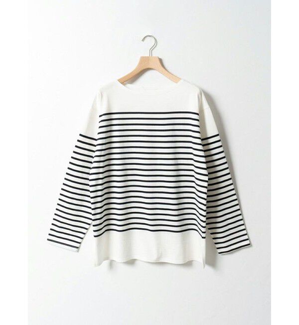 MARMARMAR「MARMARMAR パネルボーダープルオーバー」|Tシャツ・カットソー|ネイビー