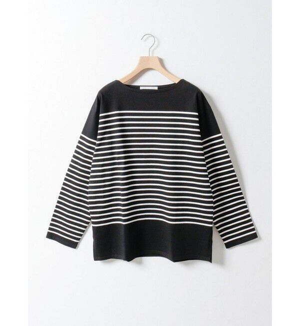 MARMARMAR「MARMARMAR パネルボーダープルオーバー」|Tシャツ・カットソー|ブラック