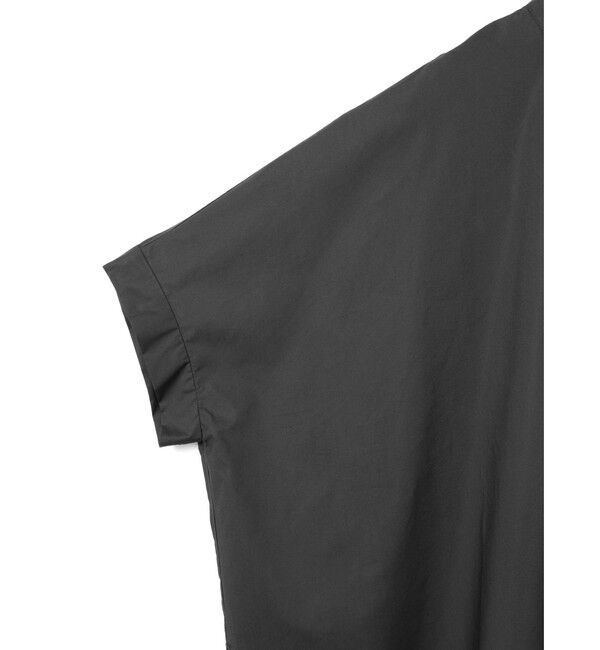 mizuiro ind「mizuiro ind ハーフスリーブスタンドカラーワイドシャツ」|シャツ・ブラウス|