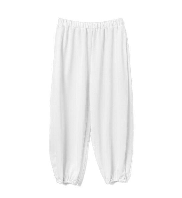 mizuiro ind「mizuiro ind ドライフレンチテリードローストリングヘムパンツ」|その他|オフホワイト