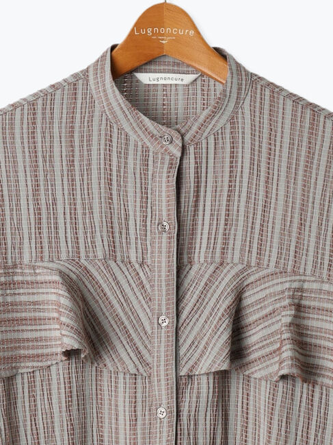 Lugnoncure「胸フリルバンドカラーシャツ」|シャツ・ブラウス|