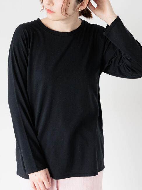 Lugnoncure「無地/ボーダー天竺トップス」|その他|ブラック