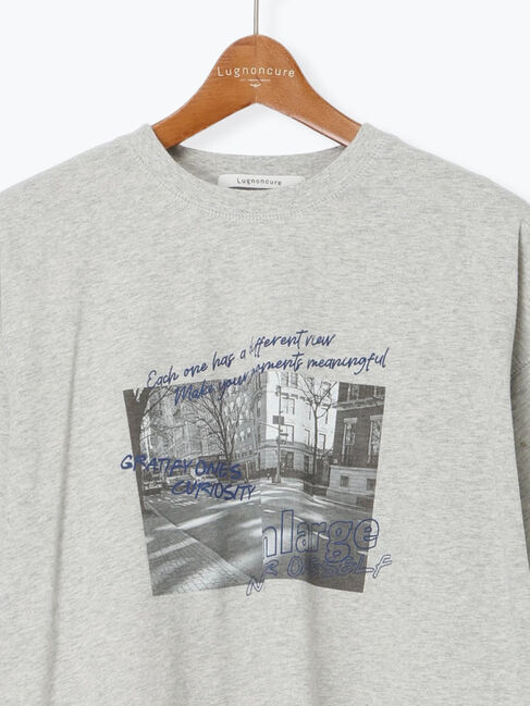 Lugnoncure「フォトプリントロングTシャツ」|Tシャツ・カットソー|