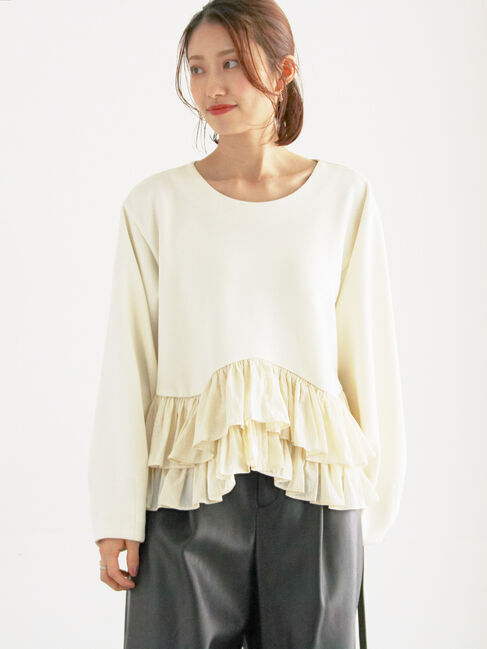 Te chichi「ティアードフリルヘムプルオーバー」|Tシャツ・カットソー|