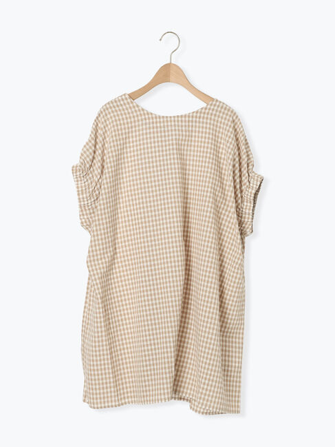 Samansa Mos2「袖口ギャザー前後2WAYチュニック」|シャツ・ブラウス|