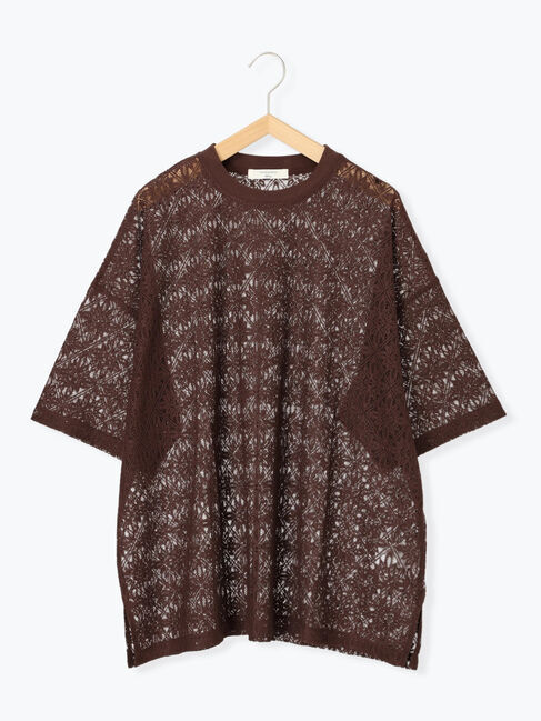 Samansa Mos2 blue「レースTシャツ」|Tシャツ・カットソー|