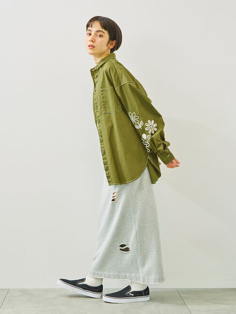 SM2「裏毛ダメージ加工ナロースカート」|スカート|