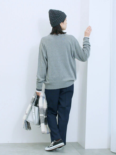 Samansa Mos2 blue「カチオン染めチェックパンツ」|その他|