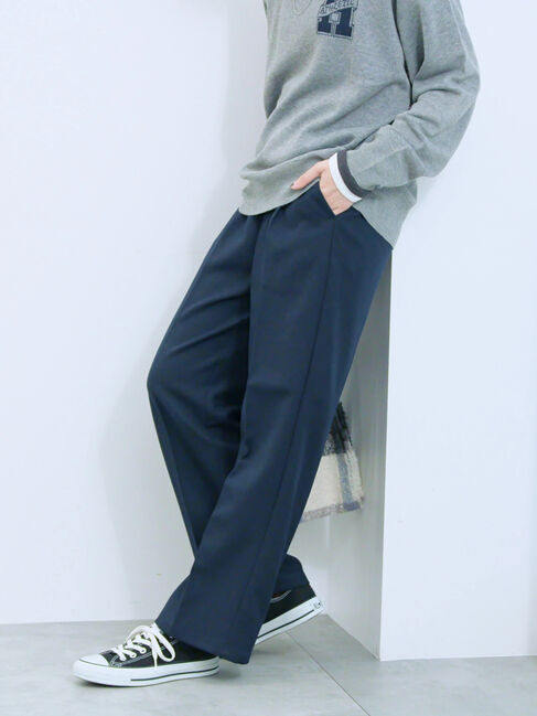 Samansa Mos2 blue「カチオン染めチェックパンツ」|その他|