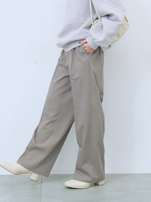 Samansa Mos2 blue「裏起毛ストレートパンツ」|その他|