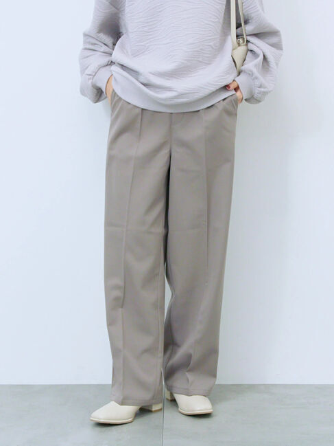 Samansa Mos2 blue「裏起毛ストレートパンツ」|その他|