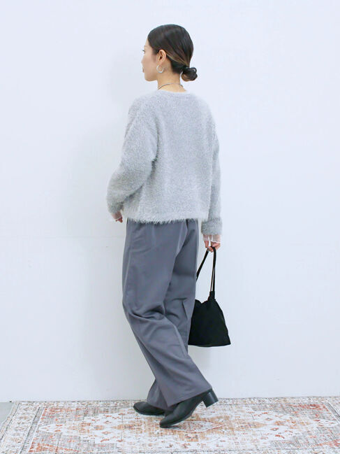 Samansa Mos2 blue「裏起毛ストレートパンツ」|その他|