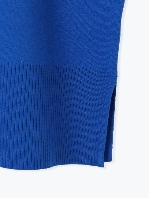 Samansa Mos2 blue「ロゴニットプルオーバー」|ニット・セーター|