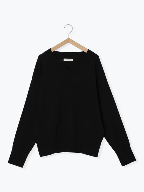 Samansa Mos2 blue「◎Vネックニットプルオーバー」|ニット・セーター|