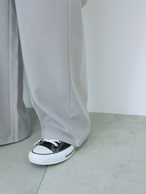 Samansa Mos2 blue「カットジョーゼット裏ボンディングパンツ」|その他|