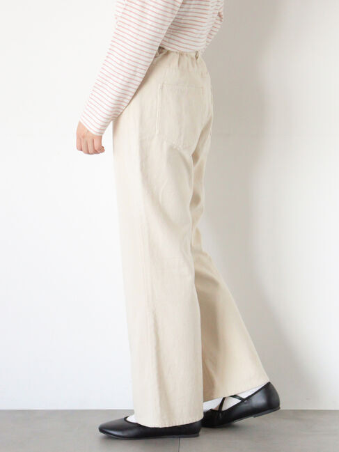 Samansa Mos2「【オーガニックコットン】デニムフレアパンツ」|その他|