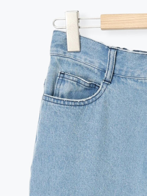 Samansa Mos2「【オーガニックコットン】デニムフレアパンツ」|その他|