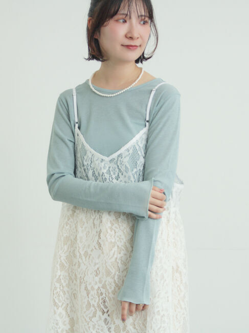 Samansa Mos2「シアーカットソー」|Tシャツ・カットソー|ミント