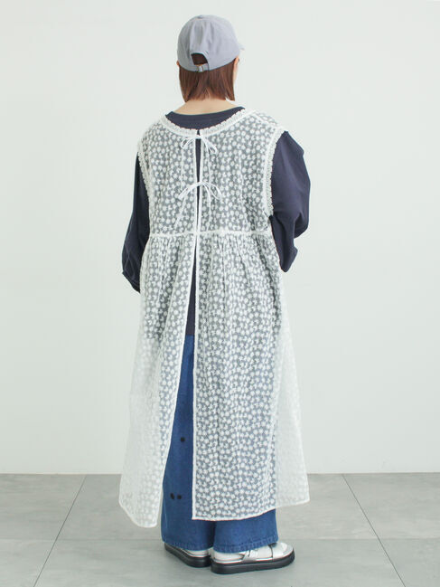 Samansa Mos2「チュール刺繍前後2WAYノースリワンピース」|ワンピース|