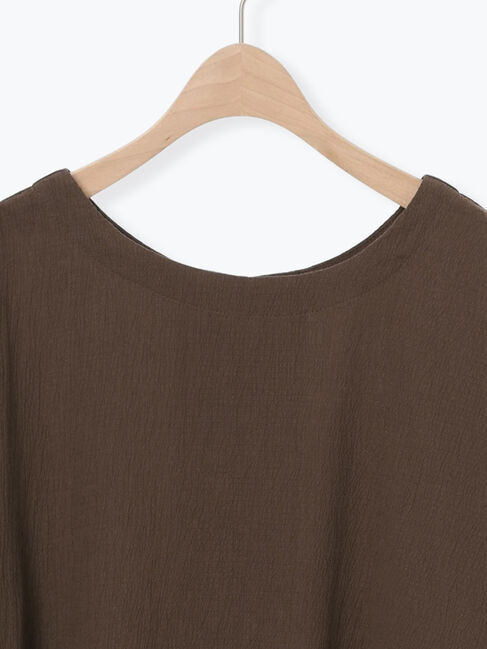 Samansa Mos2「袖口シャーリング前後2WAYブラウス」|シャツ・ブラウス|