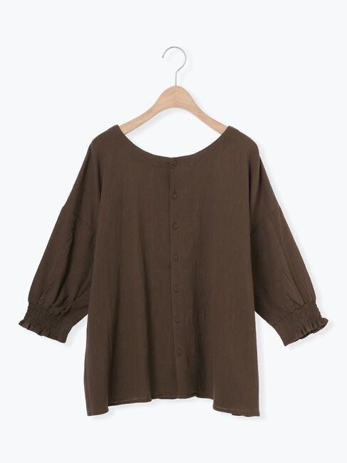 Samansa Mos2「袖口シャーリング前後2WAYブラウス」|シャツ・ブラウス|