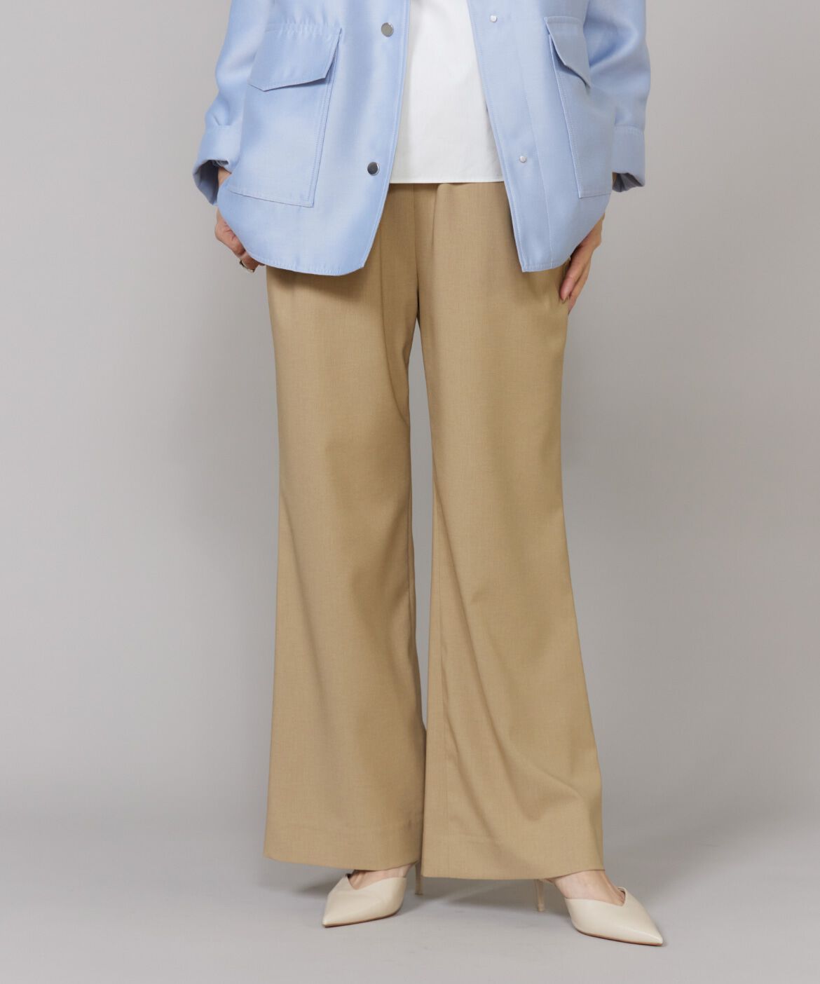 Le Souk「《大きいサイズ》イージーパンツ」|その他|ベージュ2