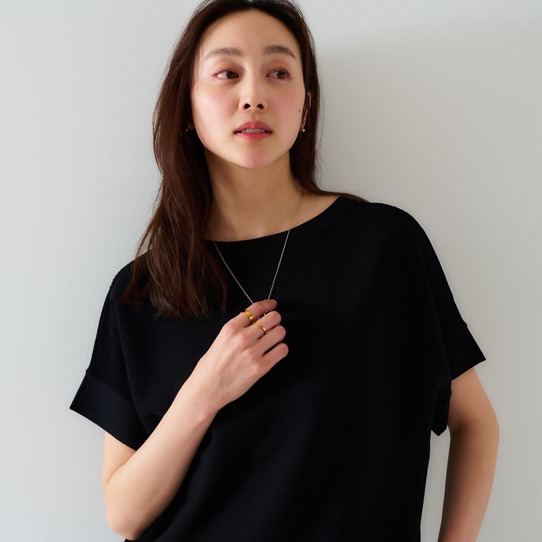 UNTITLED「【12色展開/体型カバー/2way】バウンドスリーブニット」|ニット・セーター|