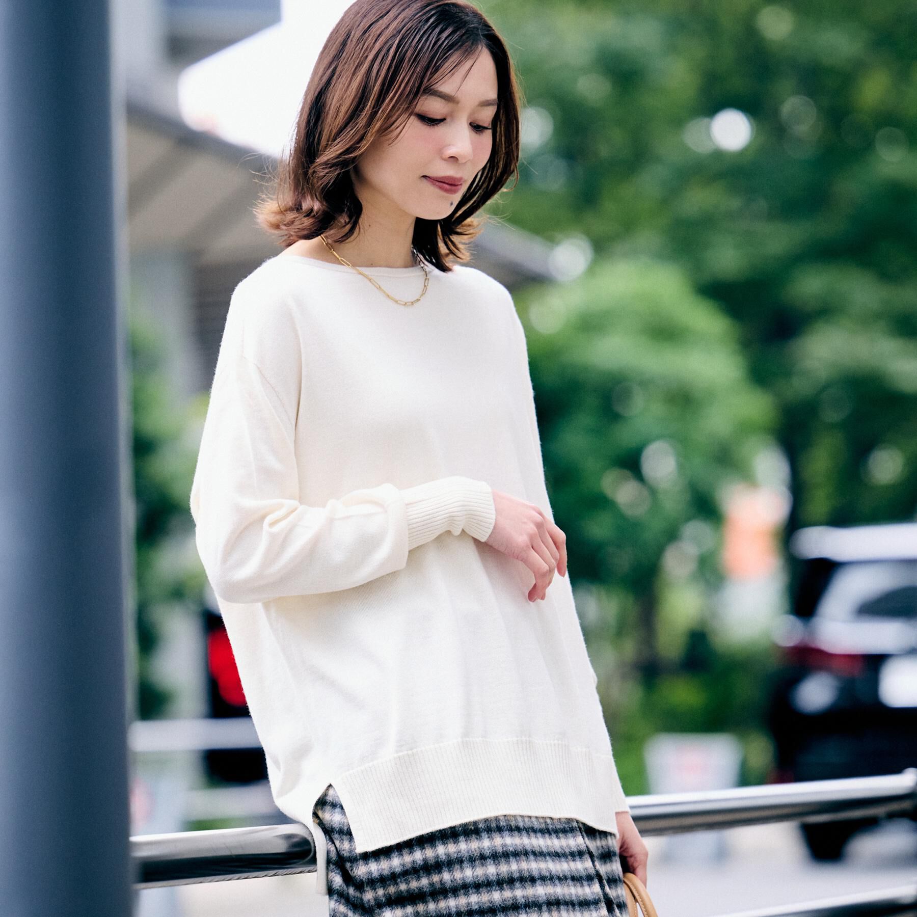 UNTITLED「【8色展開/体型カバー】魅せるタイムレスニット」|ニット・セーター|