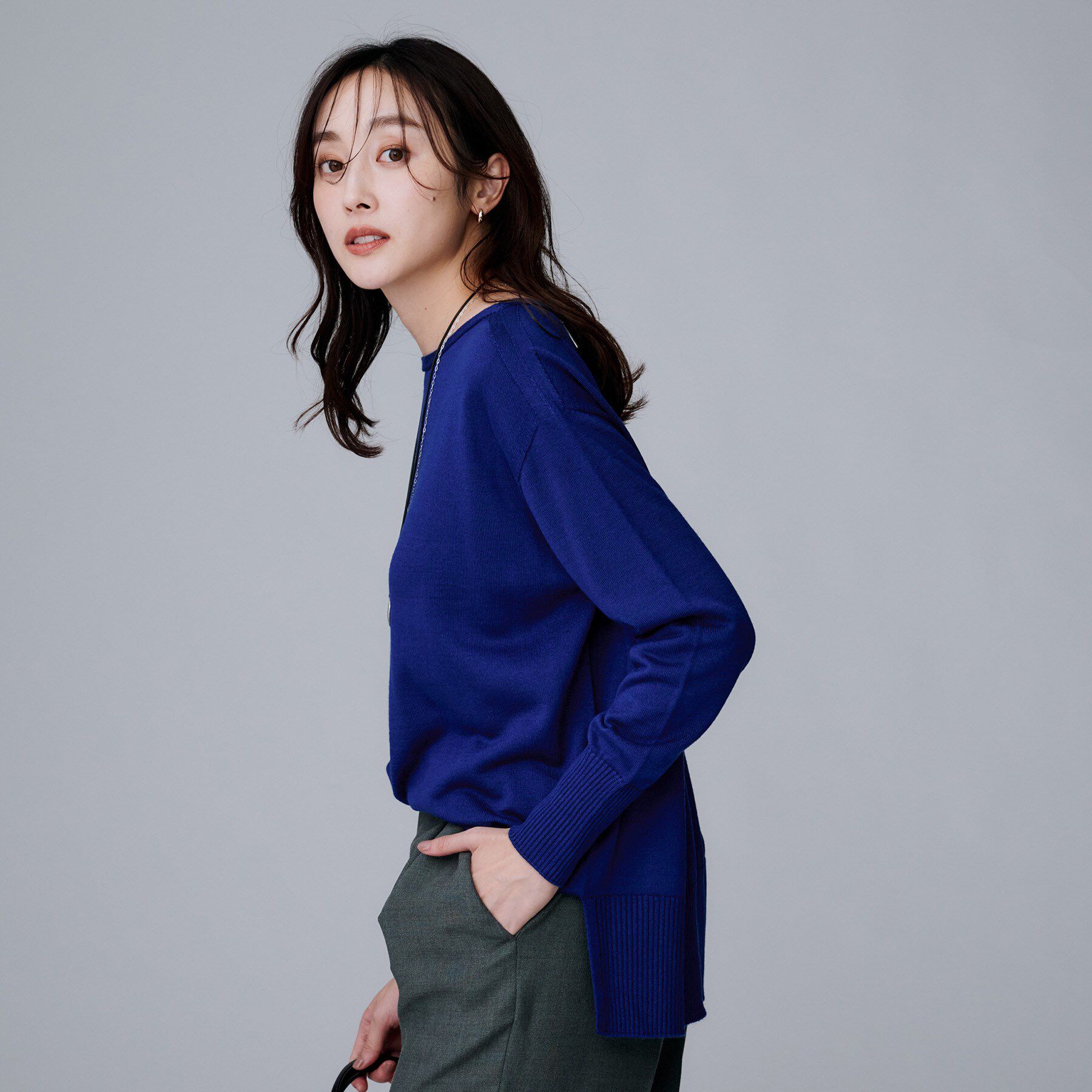 UNTITLED「【8色展開/体型カバー】魅せるタイムレスニット」|ニット・セーター|