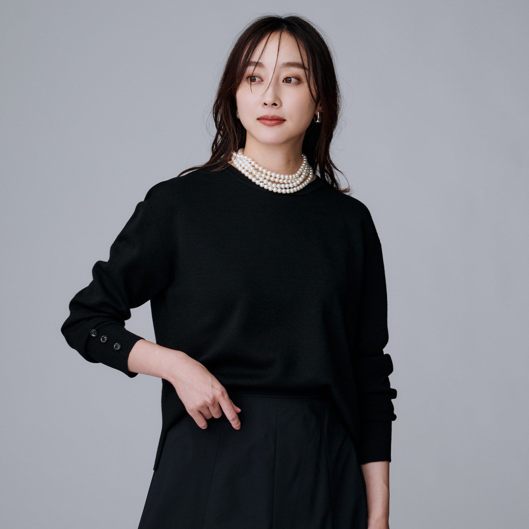 UNTITLED「【アンサンブル可/洗える】ウールミラノリブニット」|ニット・セーター|