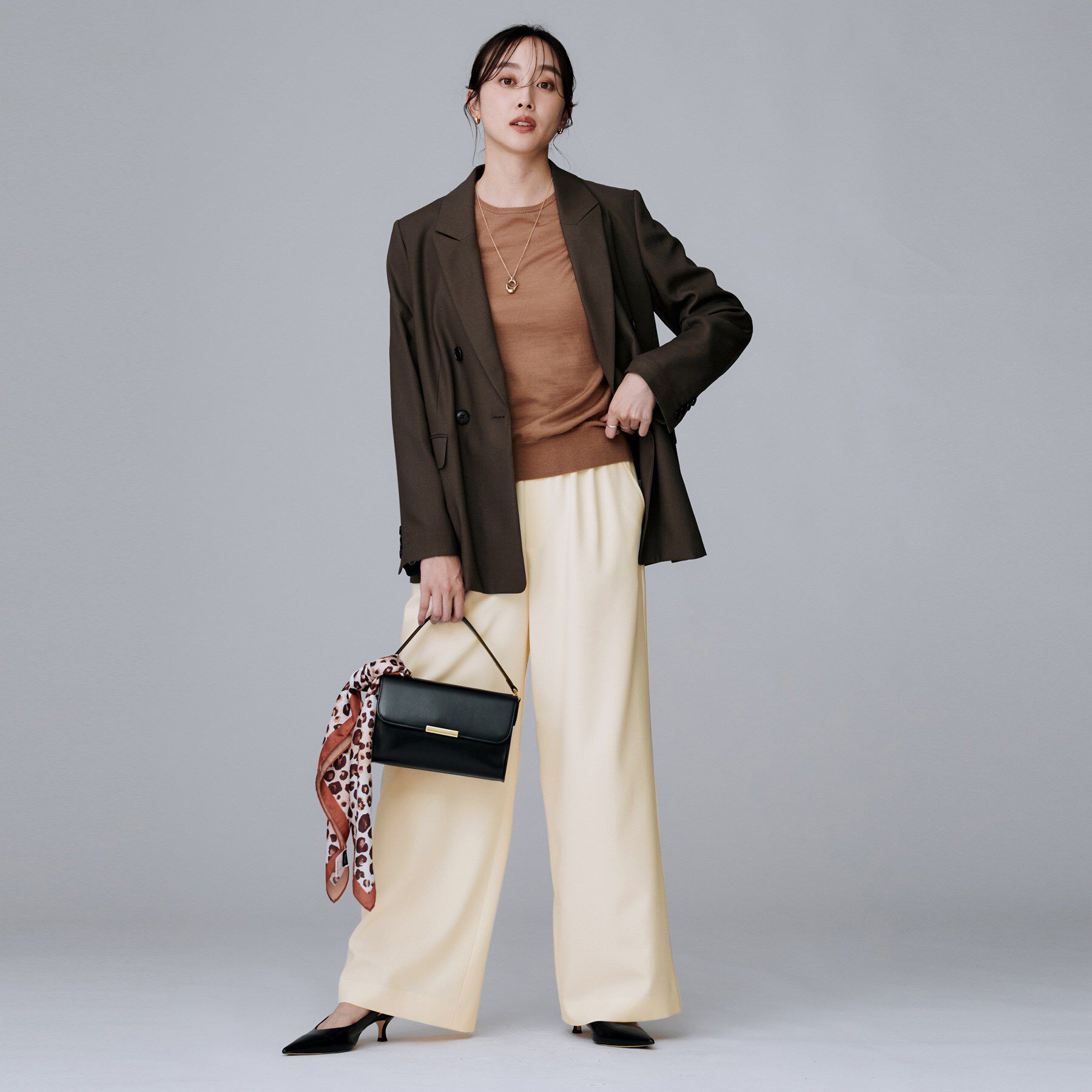 UNTITLED「【洗える/ワイド/ウエストゴム】ストレッチドロストパンツ」|その他|