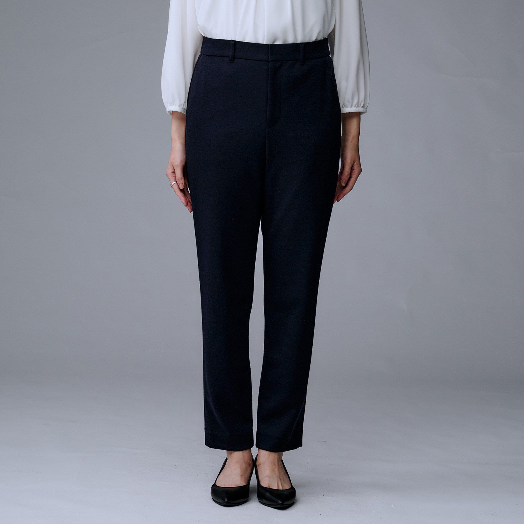 UNTITLED「【洗えるスーツ／ストレッチ】ウール混ジャージ テーパードパンツ」|その他|