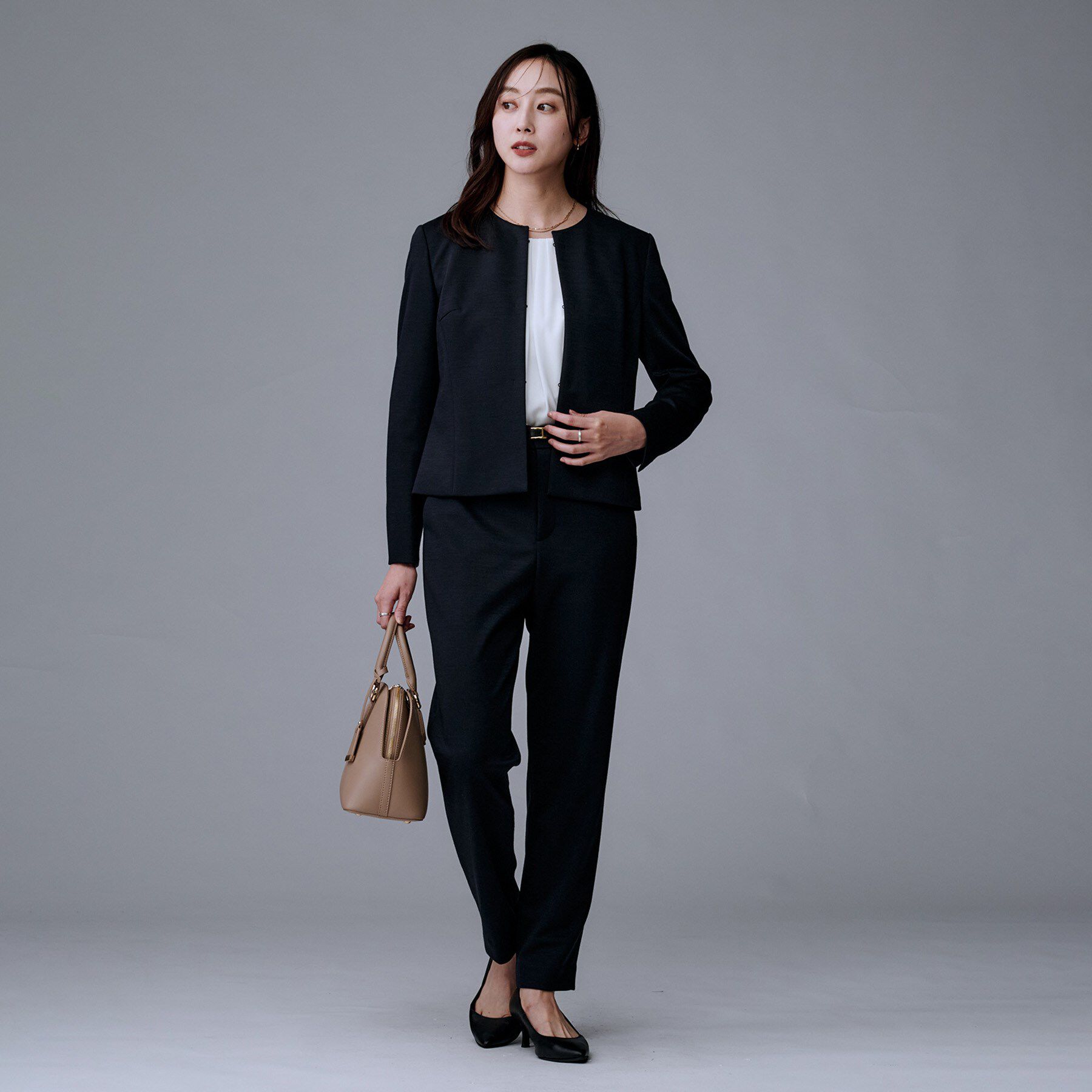 UNTITLED「【洗えるスーツ／ストレッチ】ウール混ジャージ テーパードパンツ」|その他|