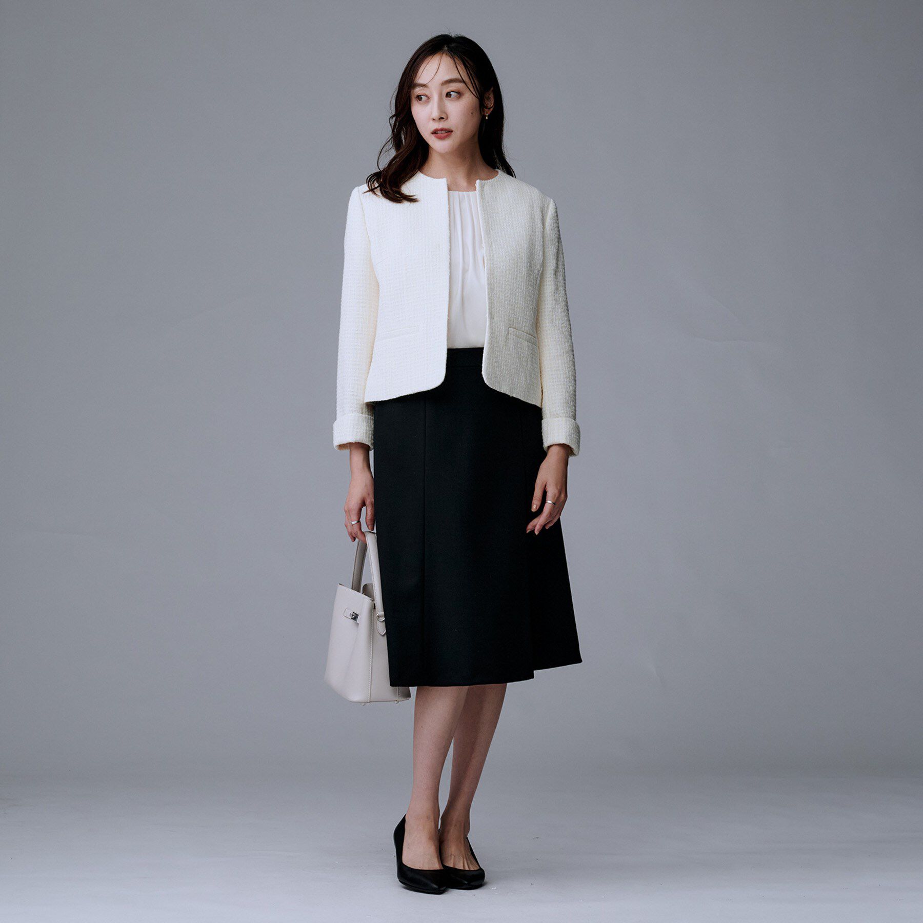 UNTITLED「【洗えるスーツ/ストレッチ】ウール混ジャージ マーメイドスカート」|スカート|