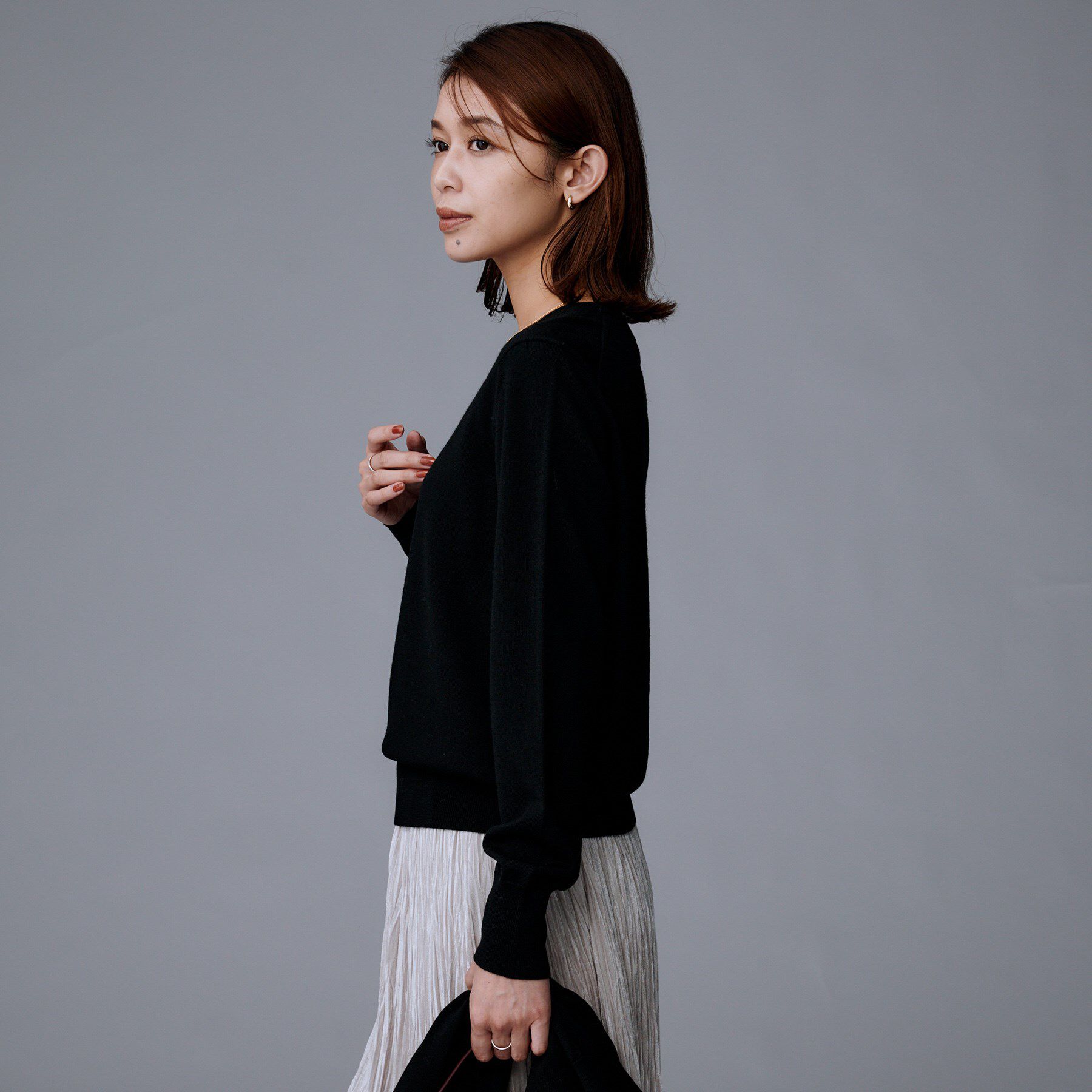 UNTITLED「【アンサンブル可/洗える/ウール100%】クルーネックウールニット」|ニット・セーター|