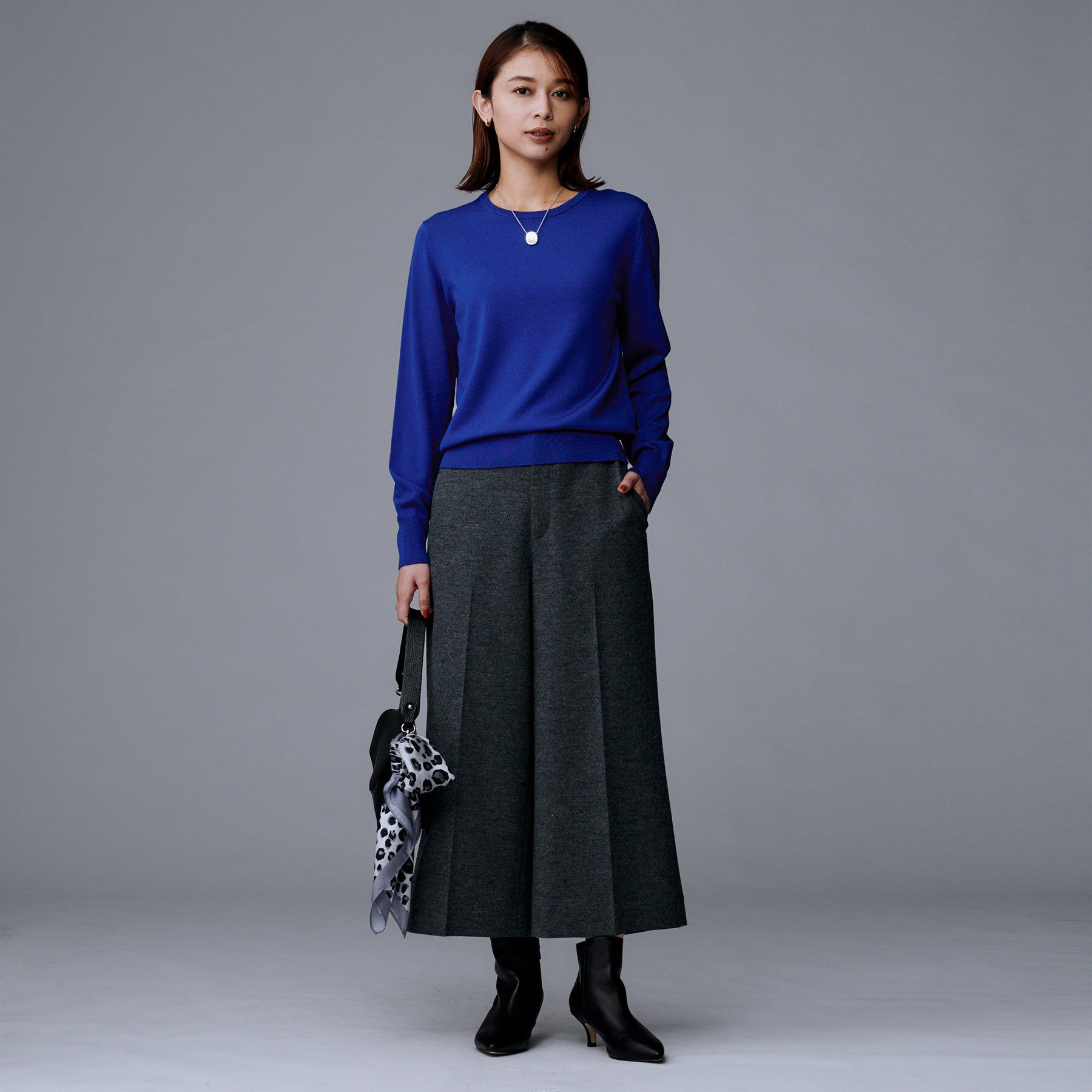 UNTITLED「【アンサンブル可/洗える/ウール100%】クルーネックウールニット」|ニット・セーター|