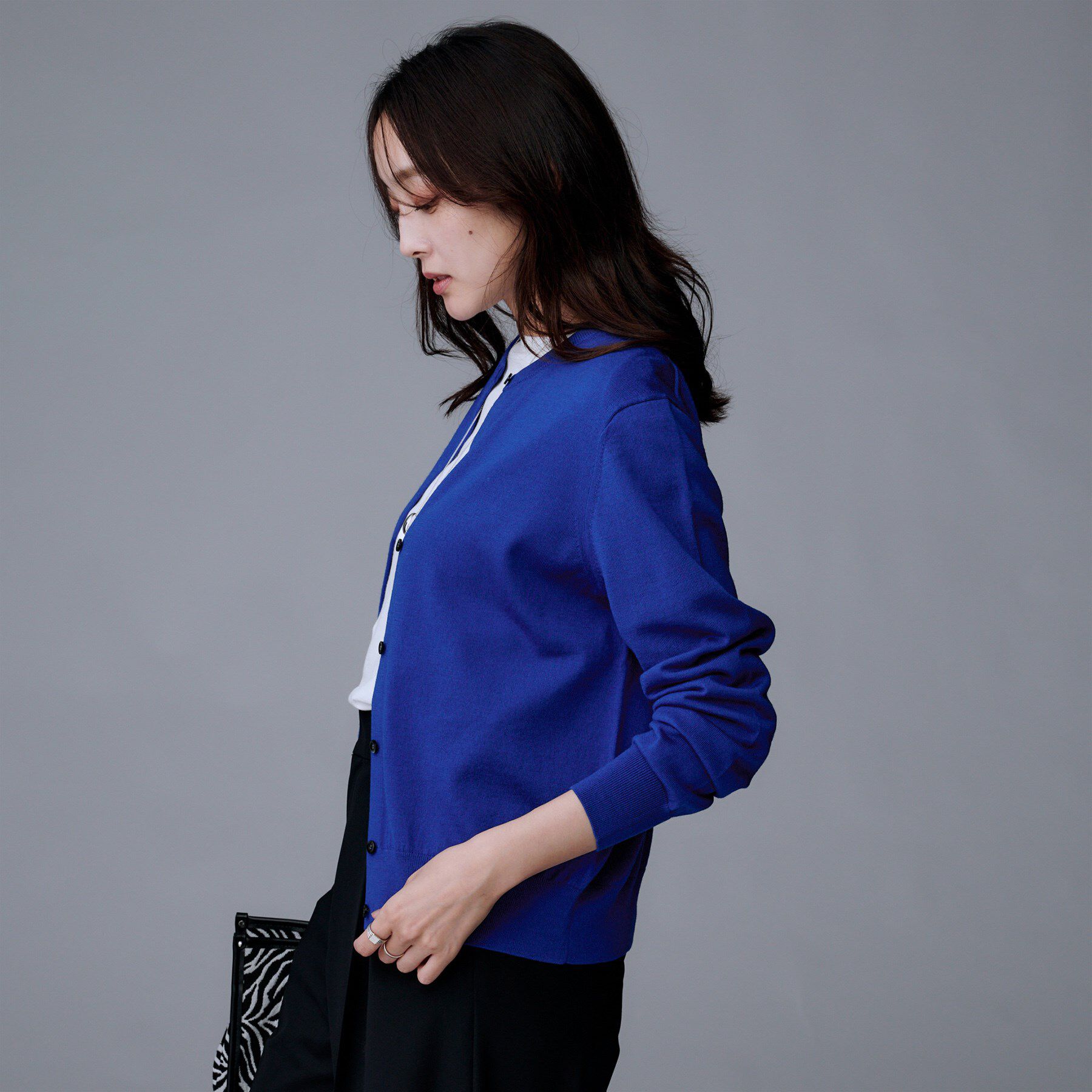 UNTITLED「【洗える/アンサンブル可/ウール100%】ウールクルーカーディガン」|カーディガン|