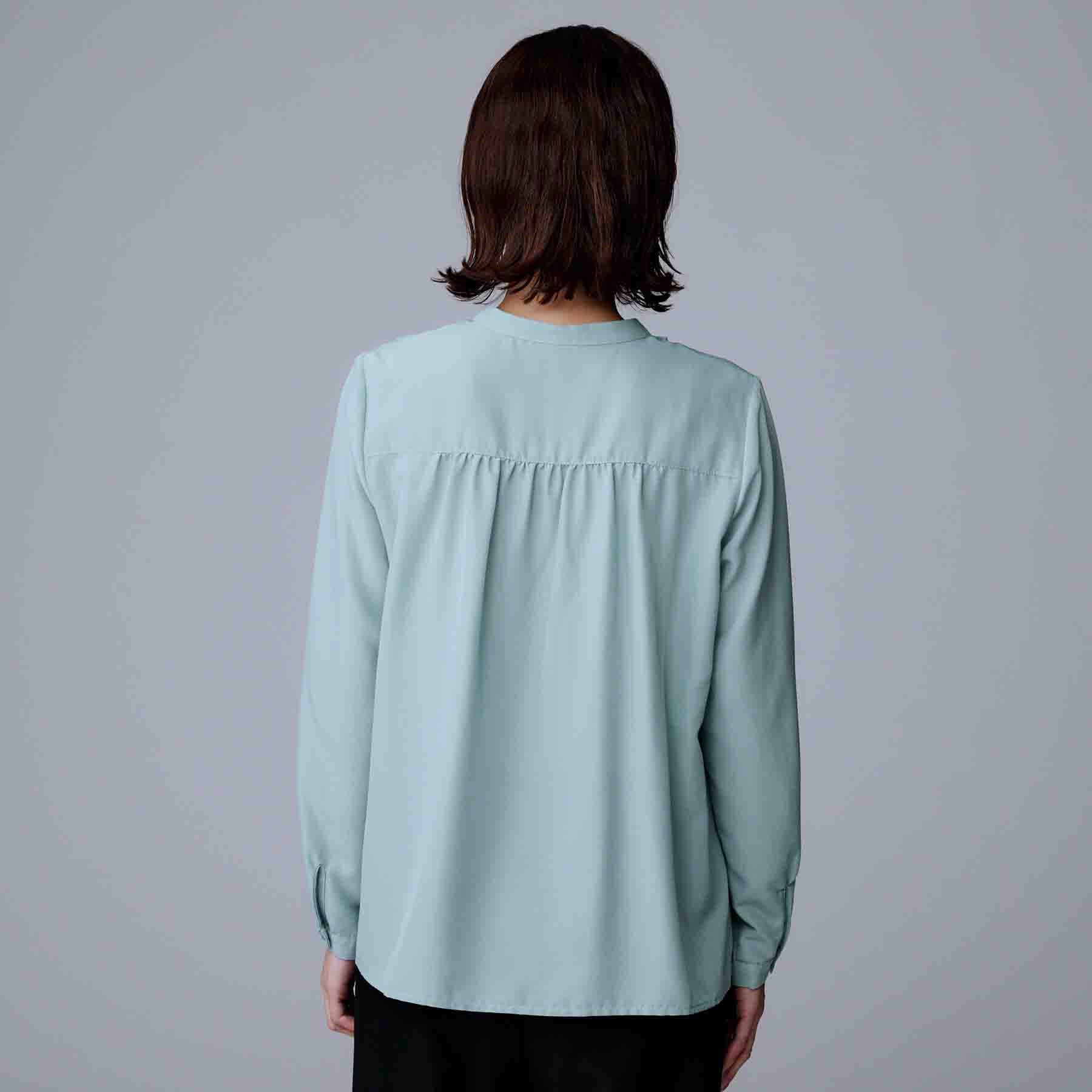 UNTITLED「【1枚で着映え/オンオフ着回し】フリルサテンブラウス」|シャツ・ブラウス|