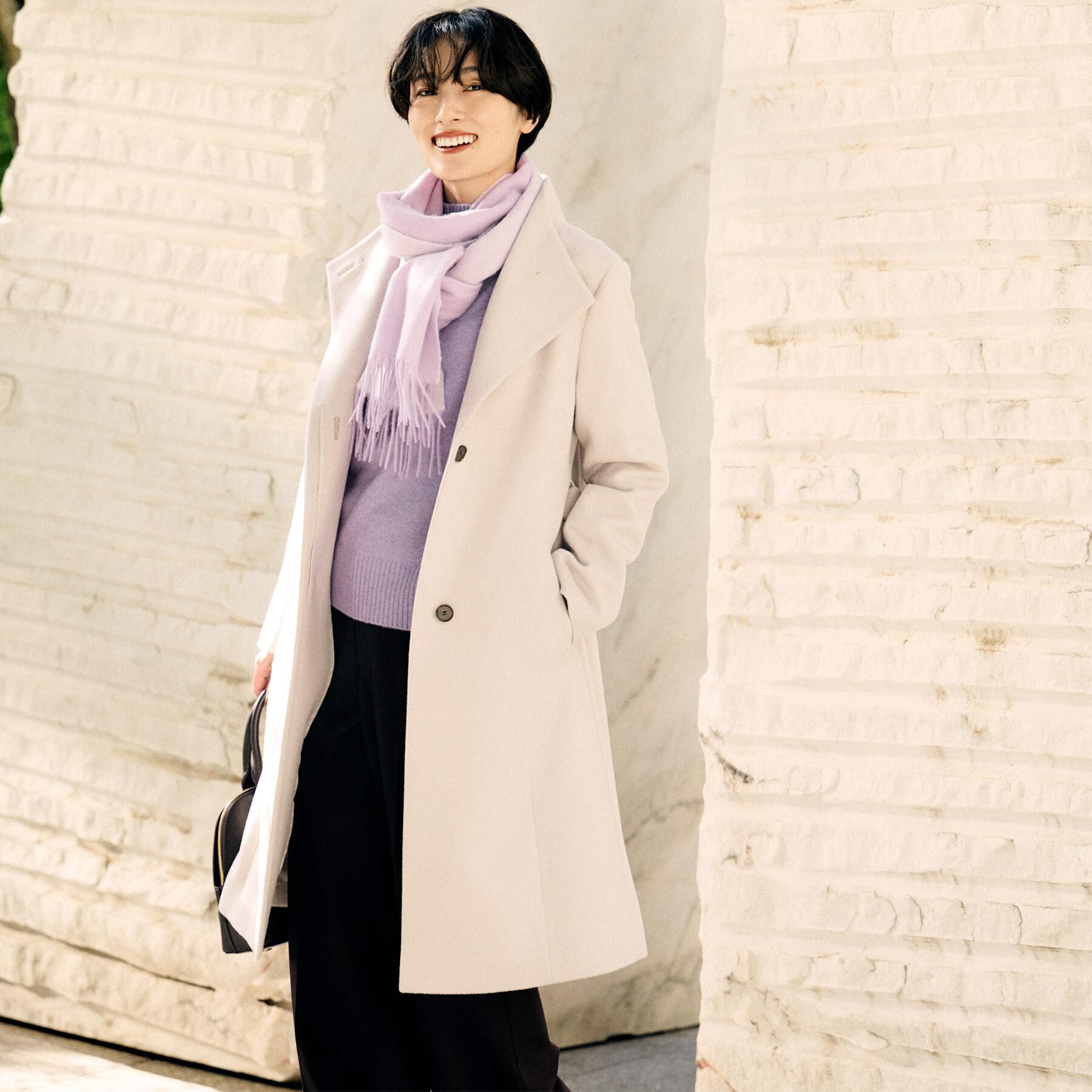 UNTITLED「【きれいめ/スタイリッシュ】2WAYスタンドカラーロングコート」|その他|